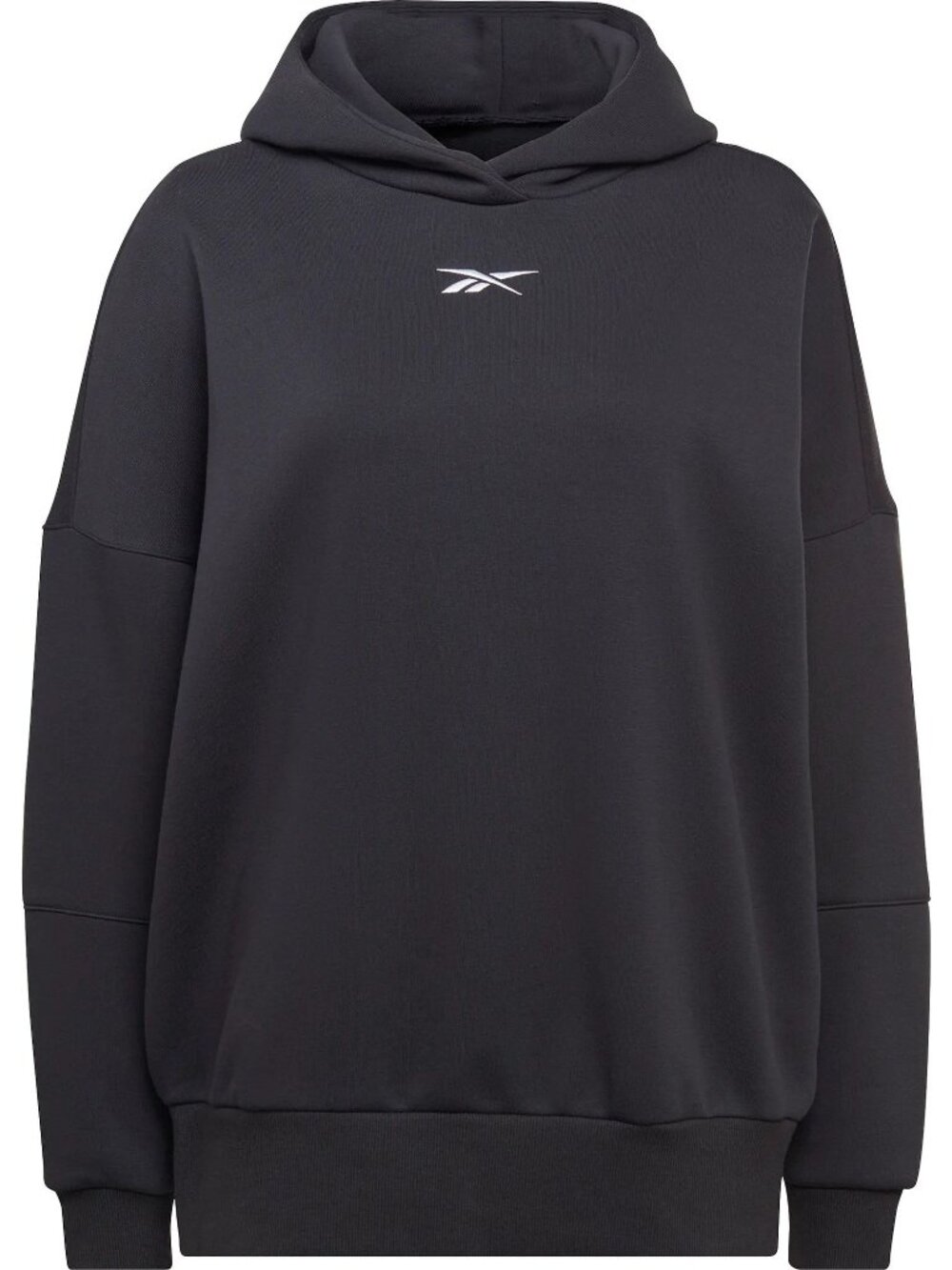 Reebok Womens Oversize Lux Hoodie Double Lined Hood Cosy Feel Black Size S NWT
